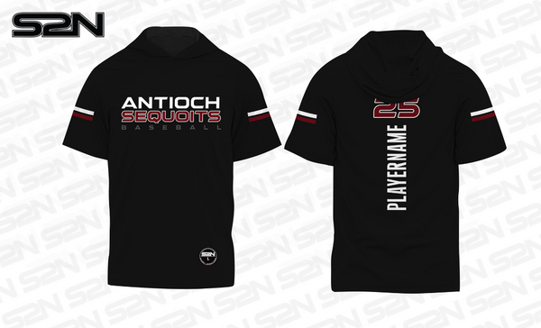 Antioch black short sleeve hoodie