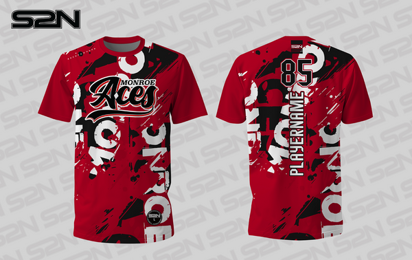 Monroe Aces red tshirt